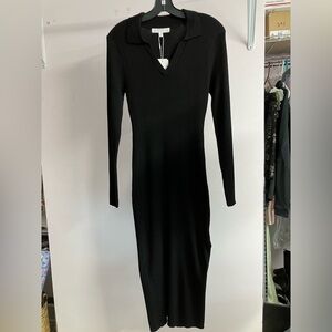 Adyson Parker Women’s Midi Dress, Size M, Body Contoured, Black, NWT